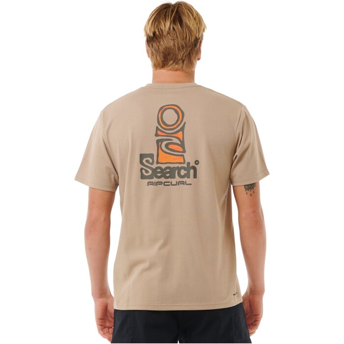 2024 Rip Curl Mens Vaporcool Search Stack Tee 0K5MTE - Sand Dune